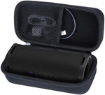 Lebakort protective travel bag opened flat displaying the custom molded interior compartment.