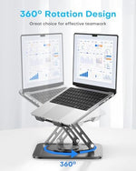 LOXP ergonomic laptop riser folded completely flat for portable travel