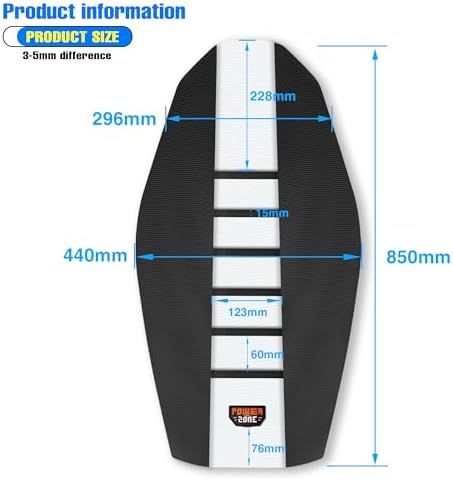 Side profile of MCHMFG universal dirt bike seat cover fitted