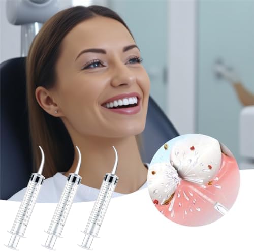 Individually sealed sterile dental syringes for hygienic tonsil stone removal.