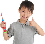 Authentic USA imported BriteBrush Sesame Street packaging showcasing the parenting awards badges
