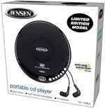 Packaging and contents of Jensen portable CD player