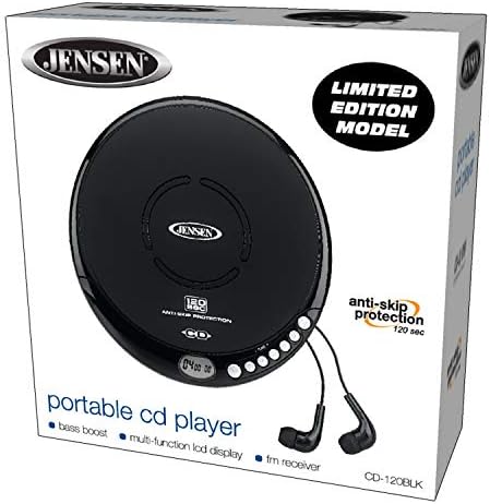 Packaging and contents of Jensen portable CD player