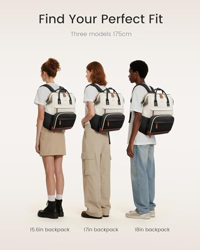 LOVEVOOK multi compartment nurse and teacher bag standing upright displaying the water resistant fabric and leather detailing.