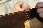Remarkable 2 tablet inside open leather folio organizer