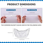 Step-by-step demonstration of removing and tying the Ynshouna elastic toilet seat cover bag for clean disposal.
