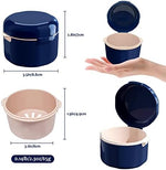 Portable denture soaking cup for travel and home use