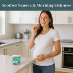 Nutritional facts and Vitamin B6 content label on Preggie Pop Drops Plus pack
