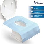Under side of relyo protective mat showing four non slip adhesive tabs