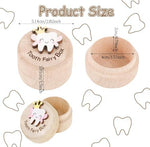 Close up of wooden texture on Azbuk tooth fairy keepsake container