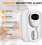 Child sleeping comfortably with the wireless transmitter for enuresis training