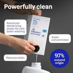 Back label of ATTITUDE Wildflowers softener showing natural ingredients