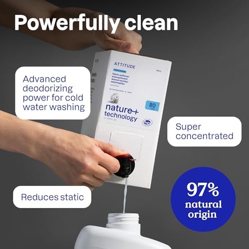 Back label of ATTITUDE Wildflowers softener showing natural ingredients