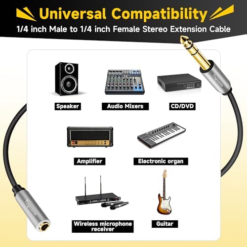 Togconn stereo adapter cable for amplifier and mixer setup