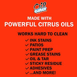 Zero VOC professional strength orange cleaner multi surface application bottle