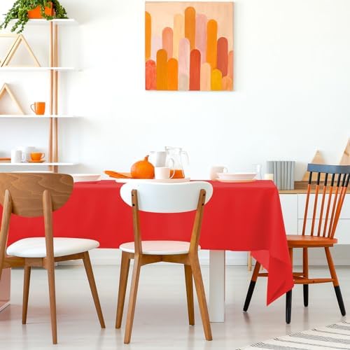 Kopokita red party tablecloths for 8 foot tables
