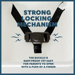 Top view of baby safety harness straps for high chair
