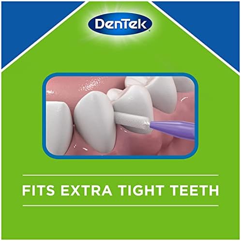 Side view of DenTek interdental cleaners showing the flexible handle for better grip.