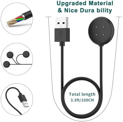 Premium magnetic smart watch fast charging cord illustrating durable copper wire and ABS casing details.