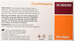 Individual sterile packets of Smith and Nephew universal adhesive remover wipes for sensitive skin.