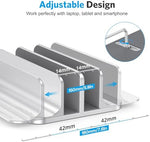 Premium silver metallic stand for MacBook and gaming laptops