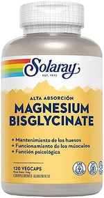 Close up view of the vegan vegetable capsules of Solaray Magnesium Glycinate supplement