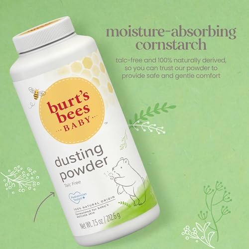 Burt's Bees Baby Dusting Powder pack of 3 bottles for diaper rash protection