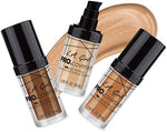 L.A. Girl liquid makeup application using a makeup sponge