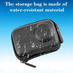 Side angle view of the compact ULBTER protective storage box for action cameras.