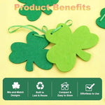 Five strands of the Zerobe clover garland laid flat showing the complete premium set with no assembly required.