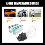 Bulk retail packaging of ten pieces miniature automotive halogen lamps illustrating secure shipping setup for imported car parts