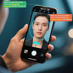 Close up view of the dual independent sliding mechanism for front smartphone lens