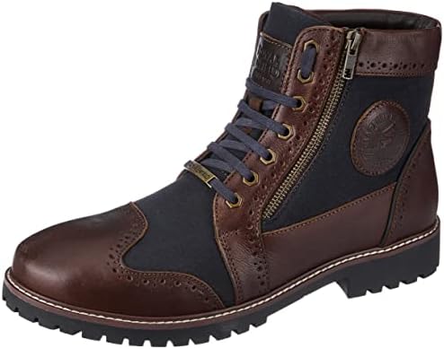 Royal Enfield Military Vibe Boots Brown & Navy - Image 2