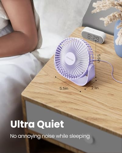 Close up view of the detachable front cover on the Gaiatop quiet portable desk fan for cleaning maintenance