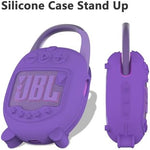Flexible shockproof silicone shell protector for outdoor travel speakers being applied easily