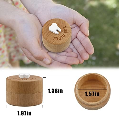 Side profile of Free-Space wooden souvenir tooth container