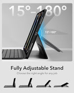 ESR detachable keyboard case for iPad Pro 11 showing the multi touch trackpad close up