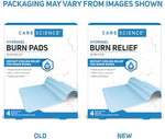 Individual sterile hydrogel pad for minor burn relief application.