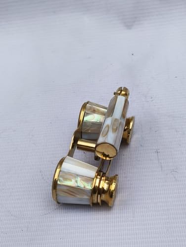Close up view detailing the genuine mother of pearl craftsmanship on the functional spyglass scope body.