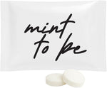 Lifestyle shot of Simply Gum Peppermint Mints placed on an office desk.