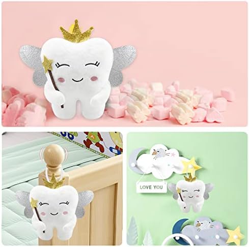 Back view of tooth fairy pillow showing storage pocket