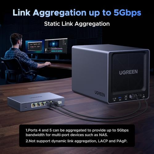 UGREEN 10Gb SFP plus port closeup demonstrating high speed fiber module insertion