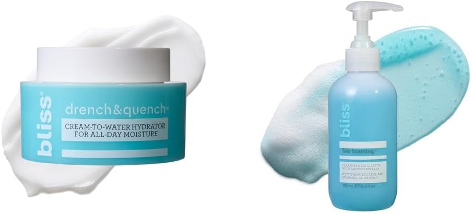 Bliss Drench and Quench Moisturizer and Fab Foaming Cleanser set front view