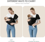 MISSWISDOM infant wrap adjustable buckle closure and secure waist belt system