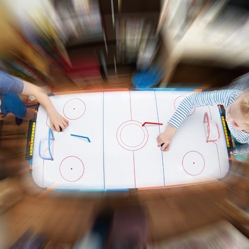 Portable travel friendly mini hockey nets and sticks party game