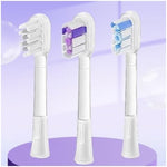 Close up of blue DuPont bristles on Laifen compatible toothbrush heads.