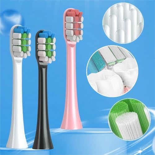 Full set of 8 pink replacement heads for sonic electric toothbrushes