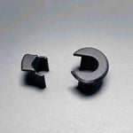 FANRTE half inch cable entry grommet installed in drywall protecting an Ethernet network wire from rough edges.