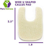Self adhesive horseshoe felt cushions for callus protection in shoes