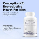 Theralogix ConceptionXR male fertility supplement bottle side label